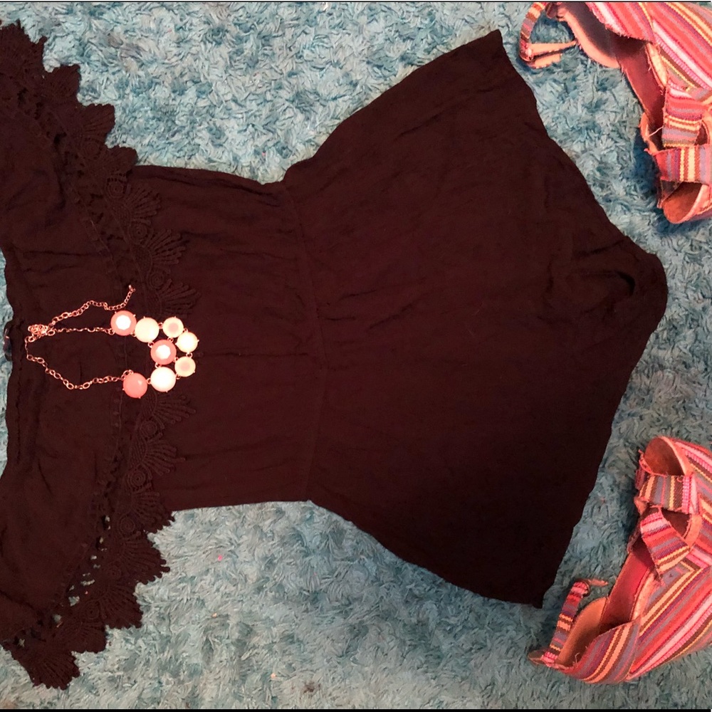 Cute black off the shoulder romber